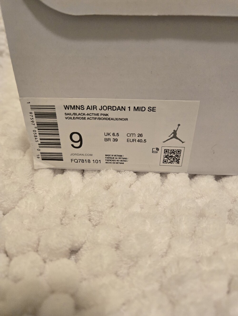 Wmns Air Jordan 1 Mid SE 'Bordeaux Size 9 - Picture 12 of 12
